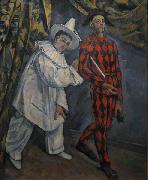 Paul Cezanne Pierot and Harlequin oil